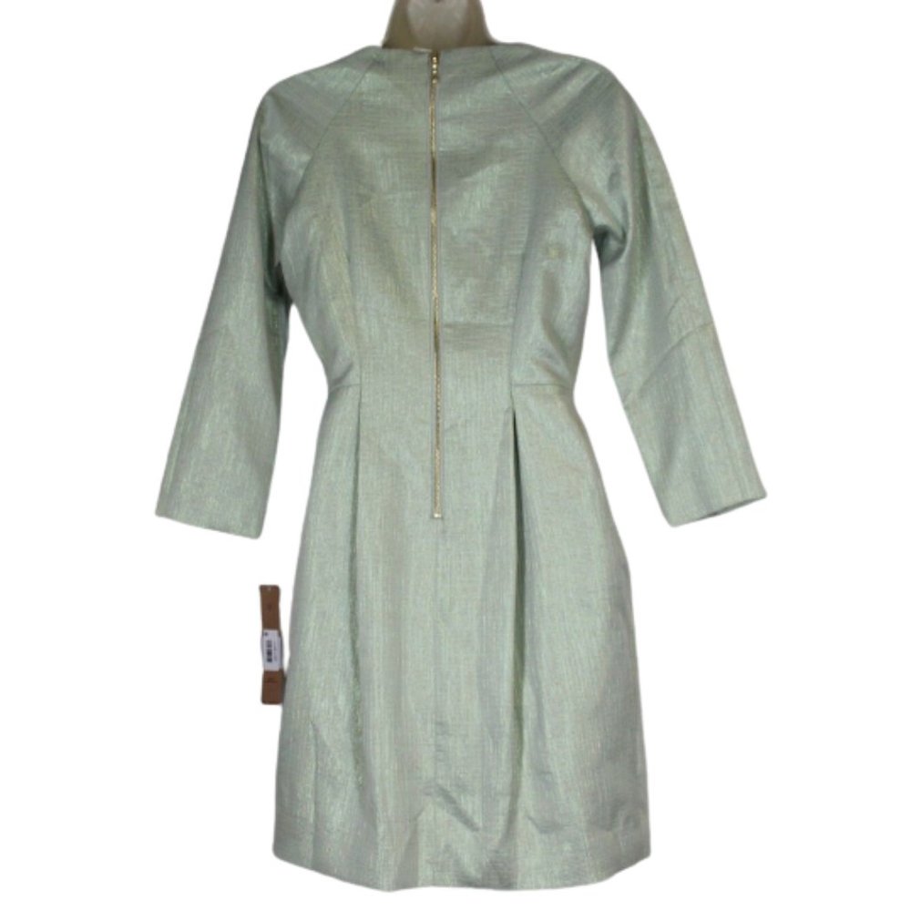 NWT Womens Size 2 4 6 8 or 10 RACHEL Rachel Roy Green Metallic Shift Dress - Picture 5 of 5